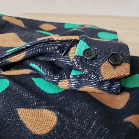 𝅺Vintage Raindrop Golden Finn Handprinted 1960's Maxi Skirt  Mid-century … - Picture 16 of 16